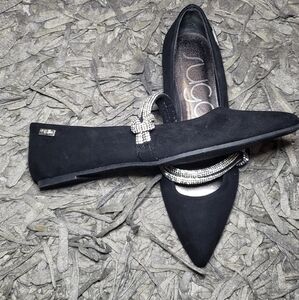sugar Lingo Rhinestone/Faux Suede Flats